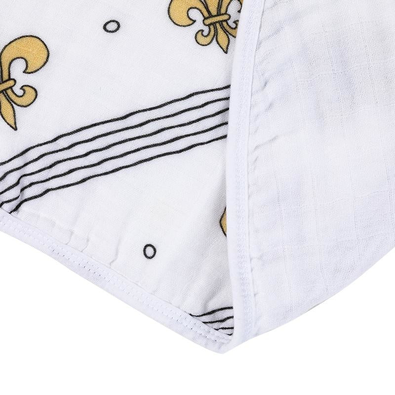 Fleur de Lis Bamboo 2-in-1 Burp Cloth & Bib
