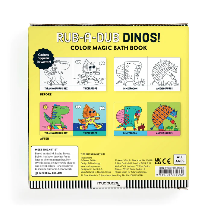 Rub-a-Dub Dinos! | Color Magic Bath Book