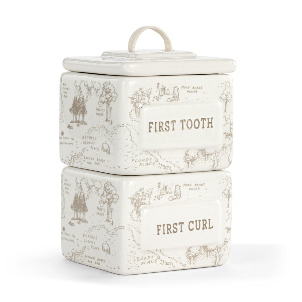 Demdaco Winnie the Pooh Baby | First Tooth and Curl Keepsake Box
