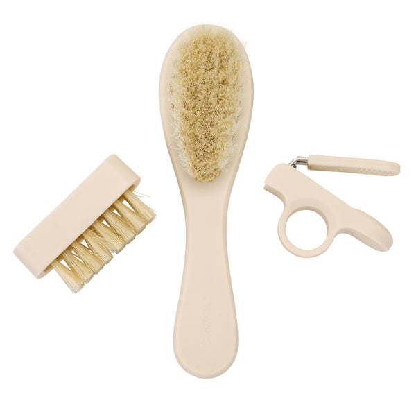 nouka 3-piece Baby Grooming Kit (hairbrush | clipper | nail brush)
