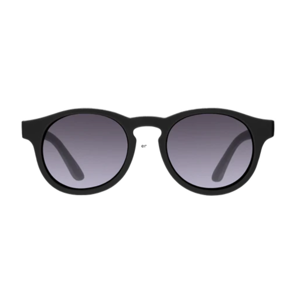 Babiators Polarized Keyhole Sunglasses: Jet Black | Gradient Smoke Lens