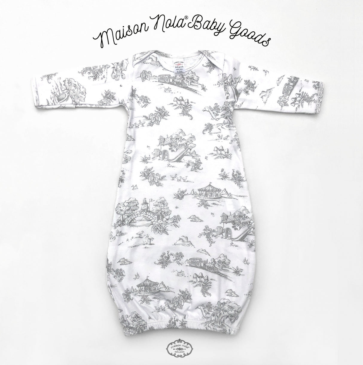 Maison Nola Storyland Toile Gown Grey