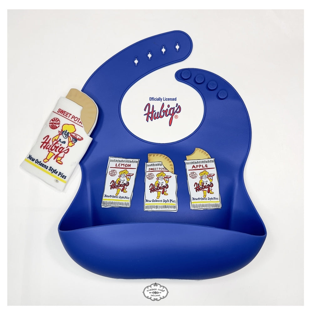 Hubig's Sweetie Pie Gift Bundle | Silicone Bucket Bib and Teether