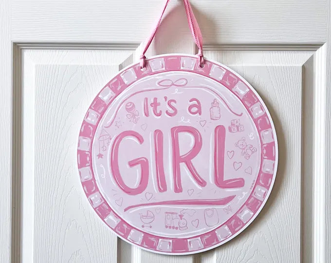 It's A Girl | Round Door Hanger (in store exclusive)