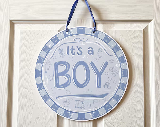 It's A Boy | Round Door Hanger (in store exclusive)