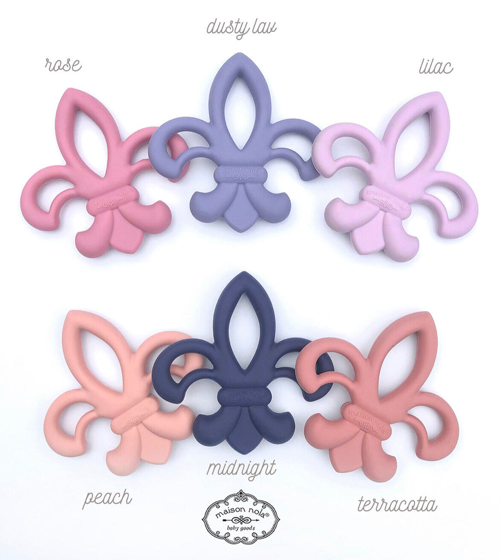 Fleur de Lis Silicone Teether