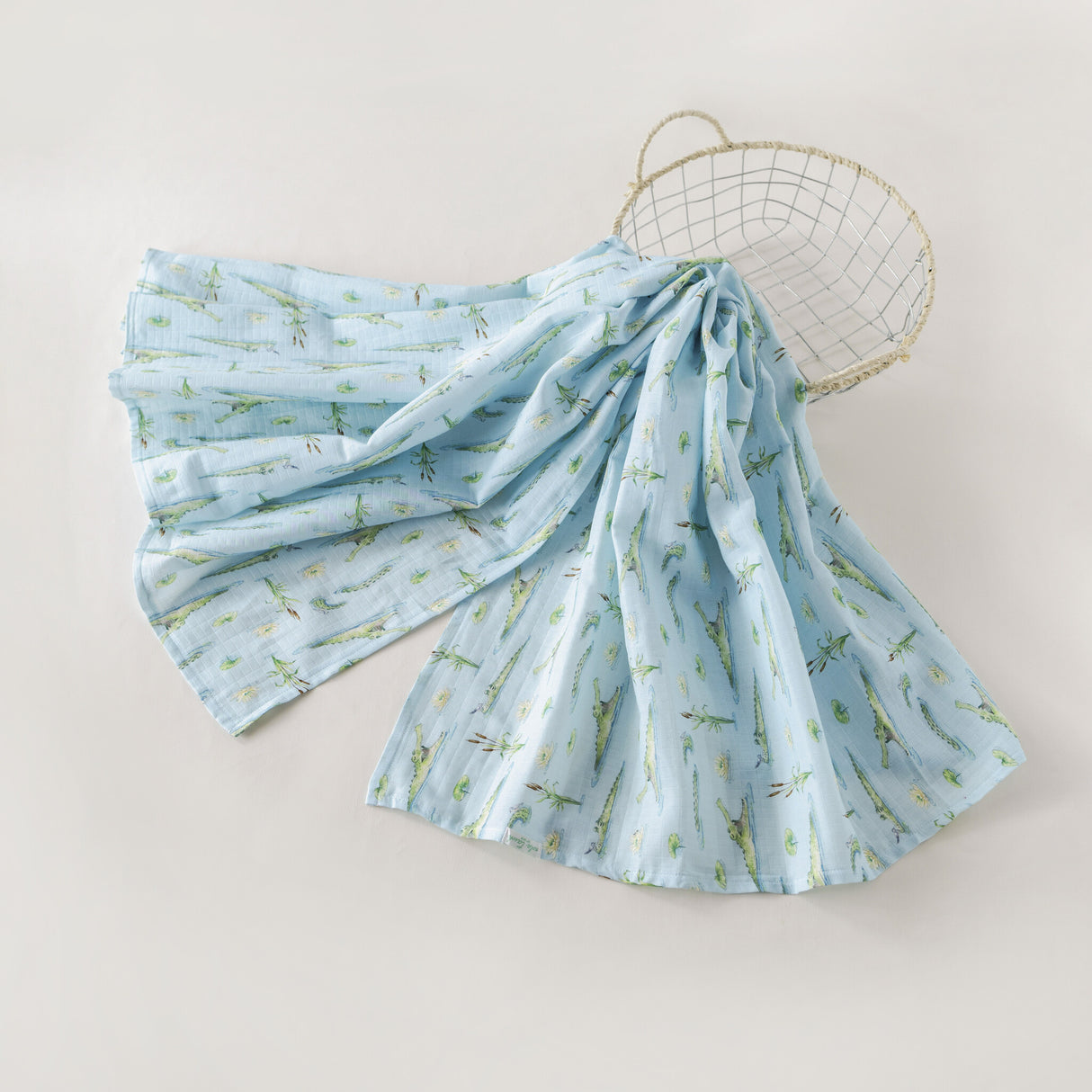 Gator Games Organic Muslin Swaddle Blanket