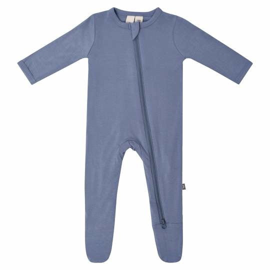 Kyte Baby Bamboo Zippered Footie | Slate