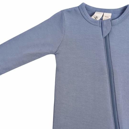 Kyte Baby Bamboo Zippered Footie | Slate