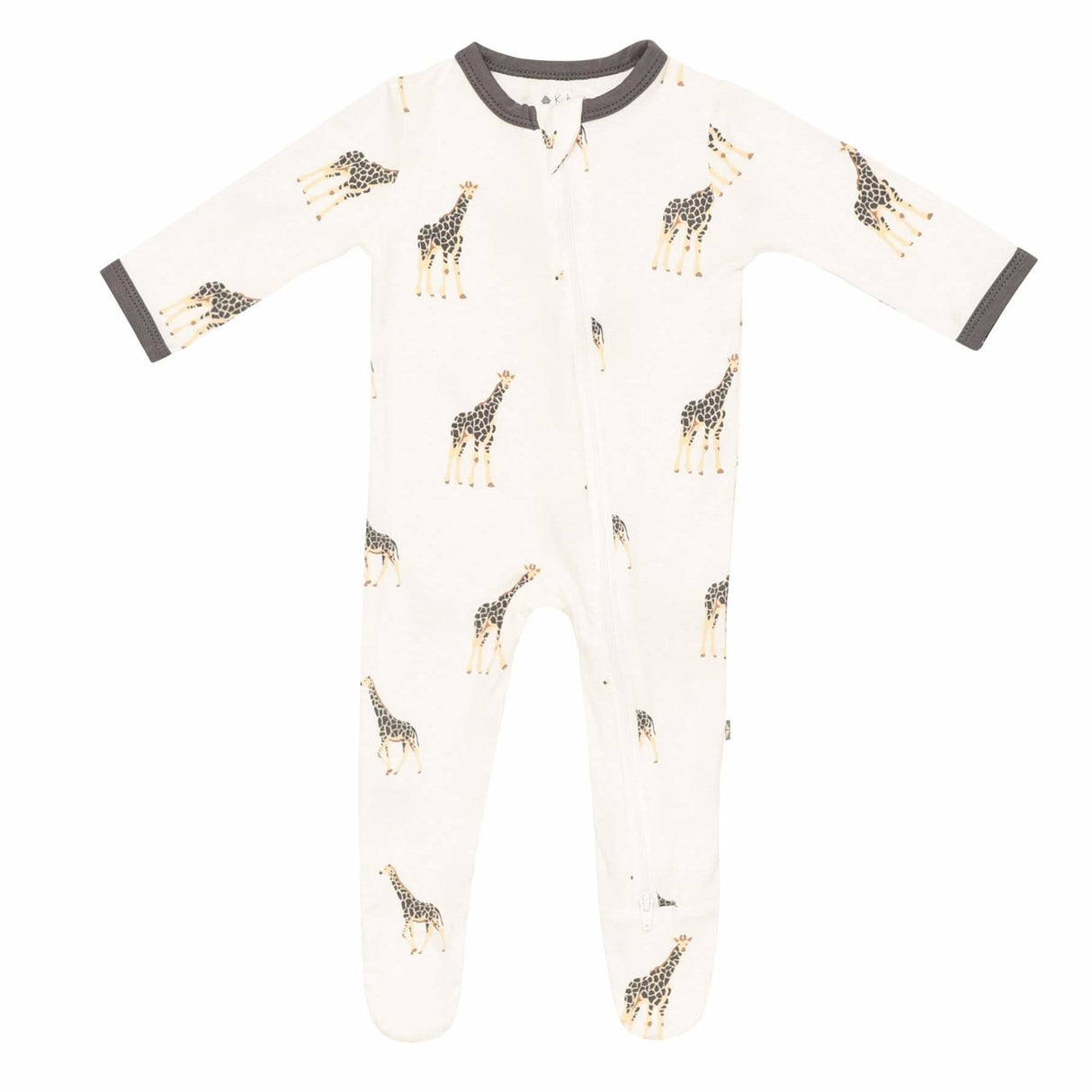 Kyte Baby Bamboo Zippered Footie | Giraffe