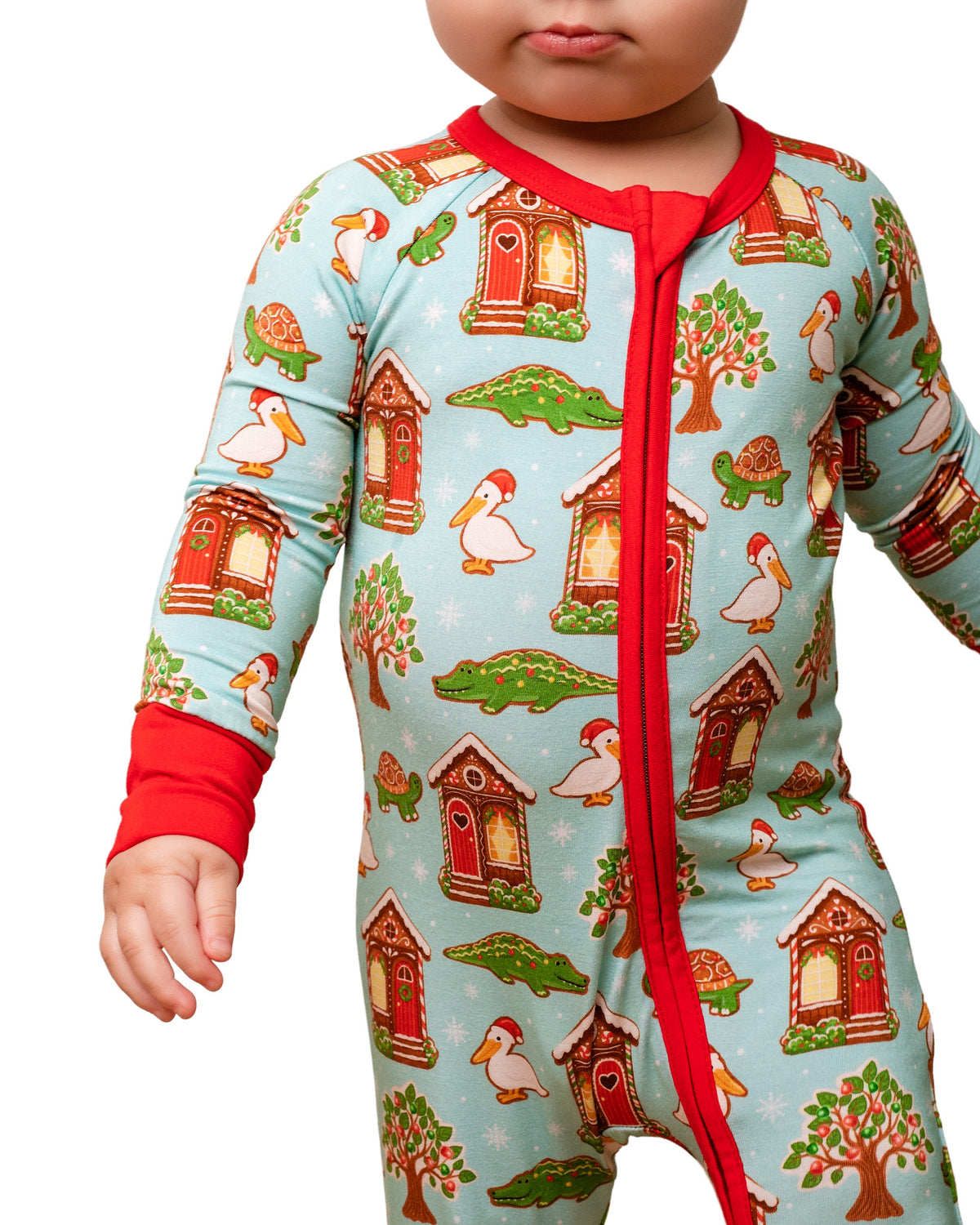 Holly Jolly Bayou Bamboo Zip-Up Pajamas