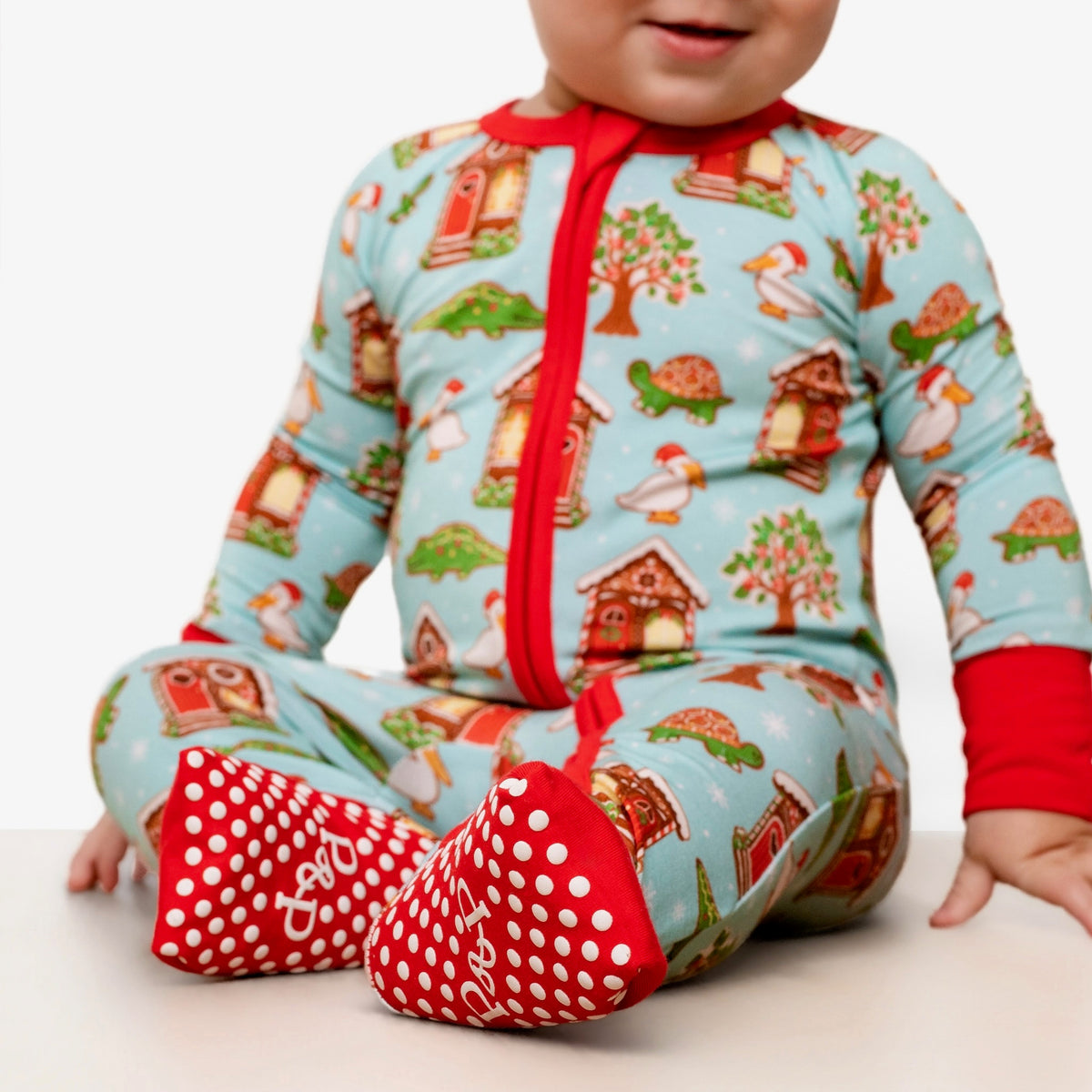 Holly Jolly Bayou Bamboo Zip-Up Pajamas