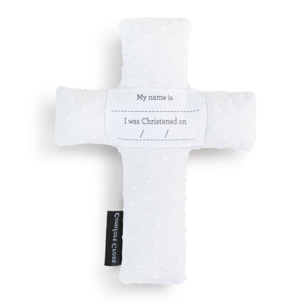 Demdaco Tender Blessings | Plush Comfort Cross Baby's Christening Gift