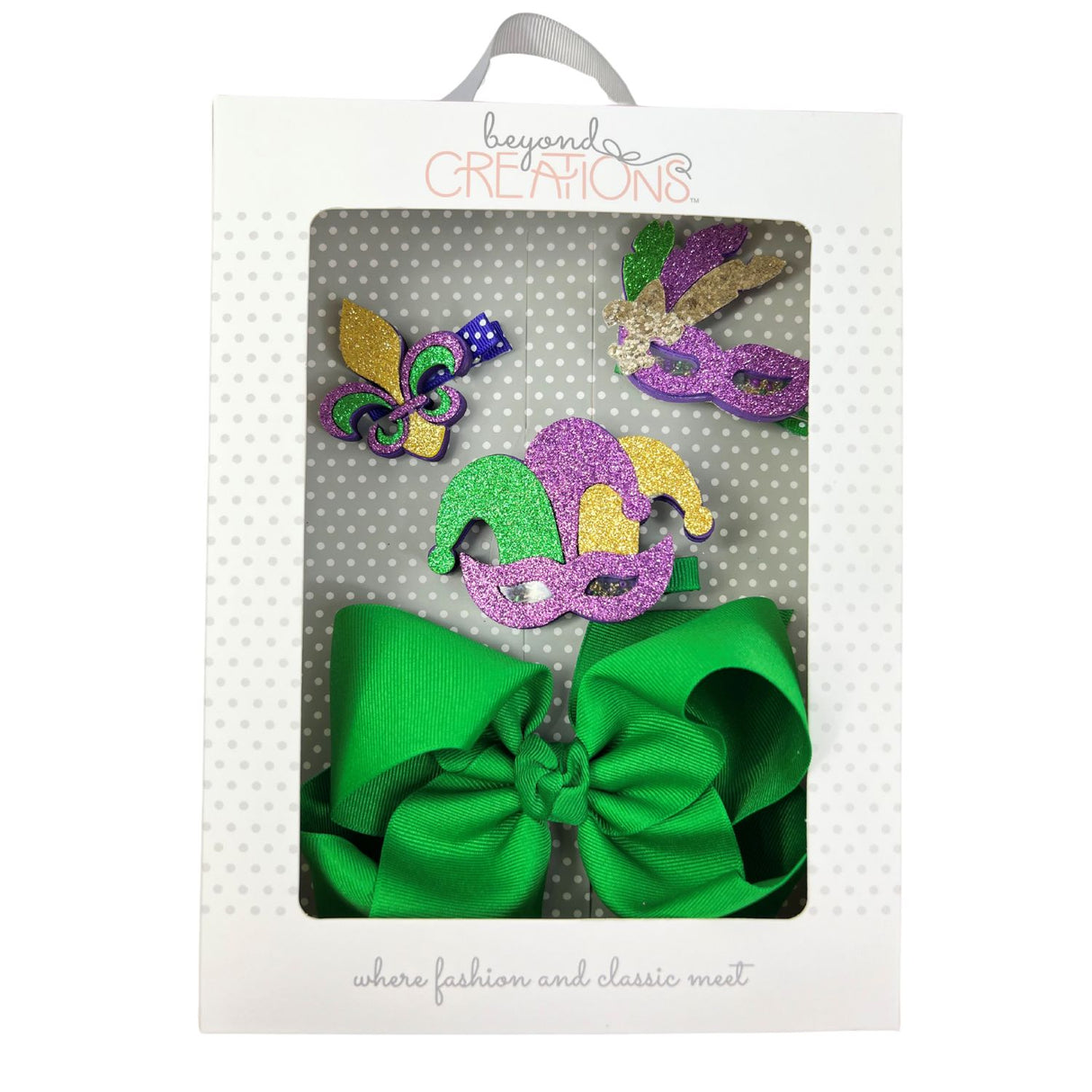 Mardi Gras Bow Gift Box