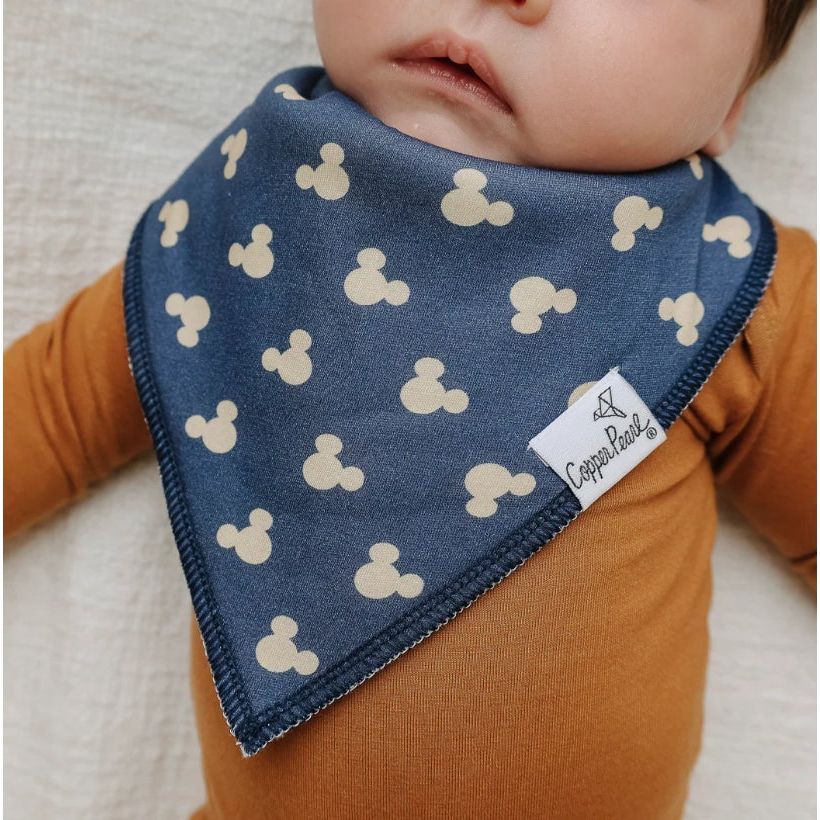 Copper Pearl Baby Bandana Bib 4-Pack Set | Mickey Mouse and Friends