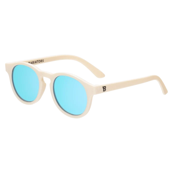 Sweet Cream Keyhole UV Sunglasses with Blue Lens | Limited Edition