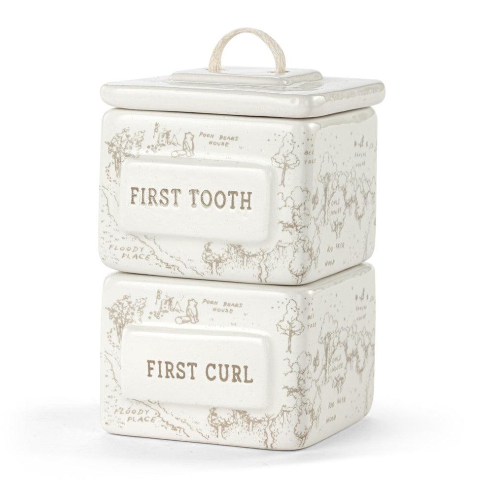 Demdaco Winnie the Pooh Baby | First Tooth and Curl Keepsake Box