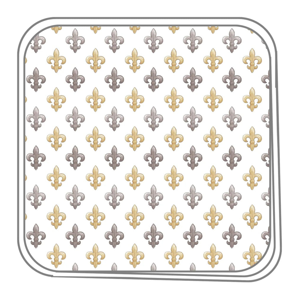 Nola Tawk Black and Gold Fleur de Lis Organic Cotton Swaddle Blanket