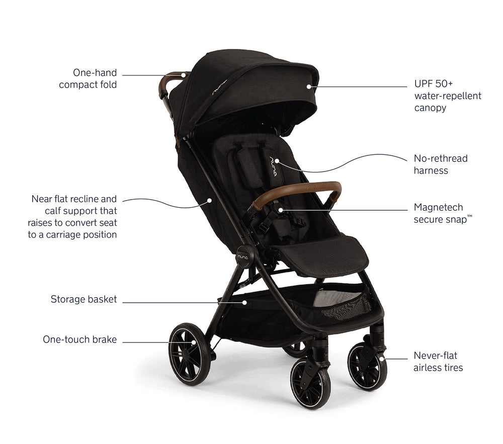 Nuna TRVL lx Stroller + PIPA urbn Car Seat Travel System