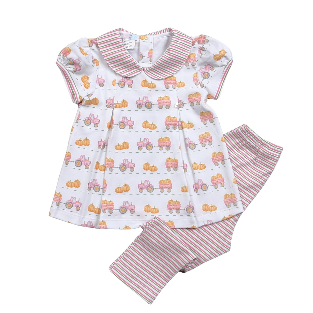 Tractors and Pumpkins Pima Pants Set