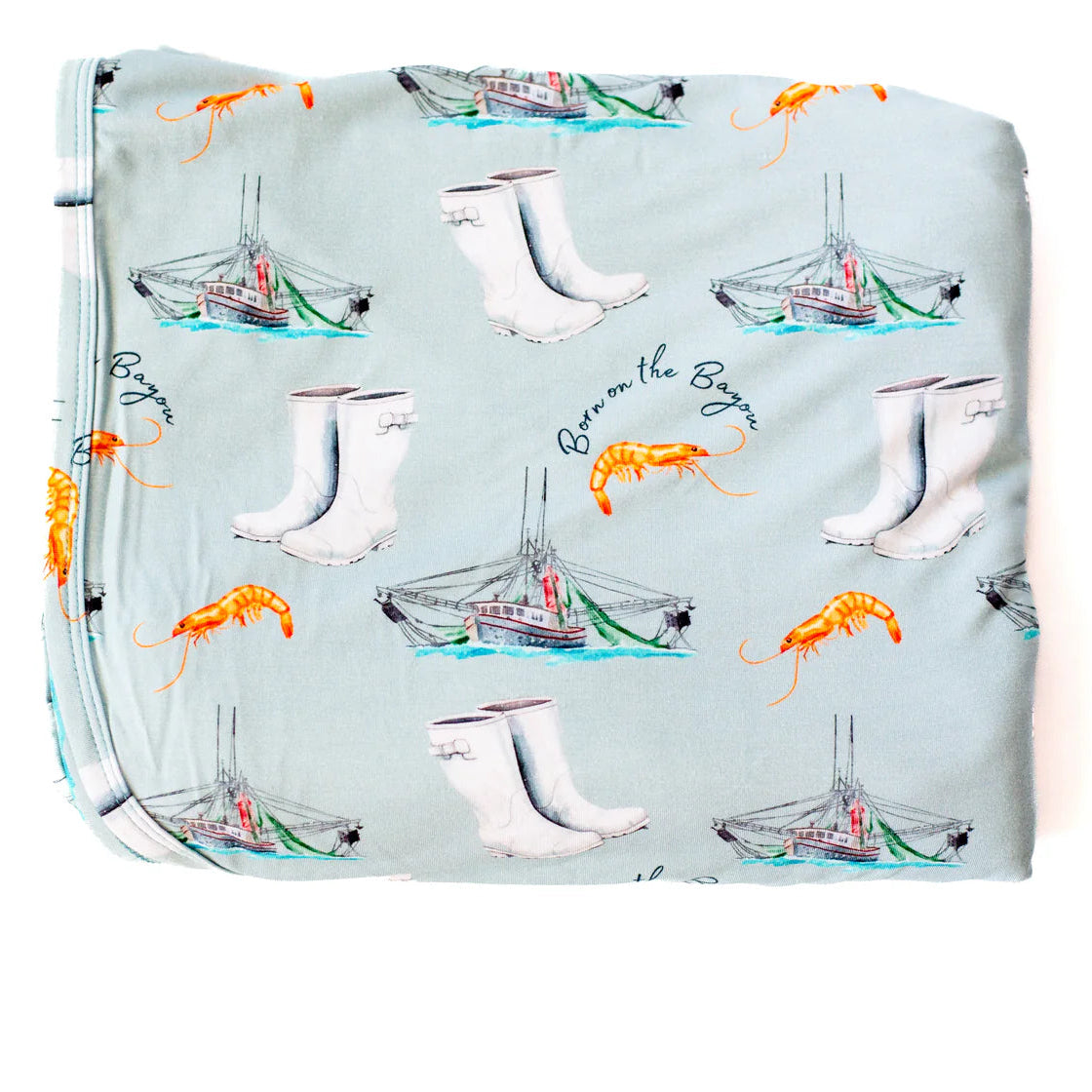 Pearls & Pelicans Born on the Bayou Bamboo Swaddle