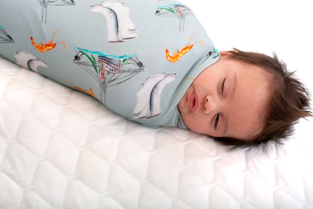 Pearls & Pelicans Born on the Bayou Bamboo Swaddle