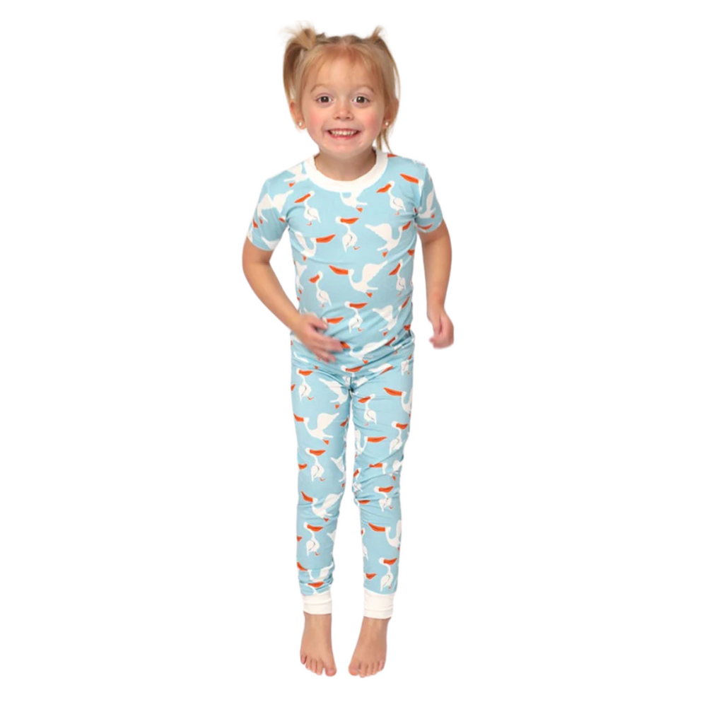 Southern Slumber Pelican Short Sleeve 2 Piece Bamboo PJ Set