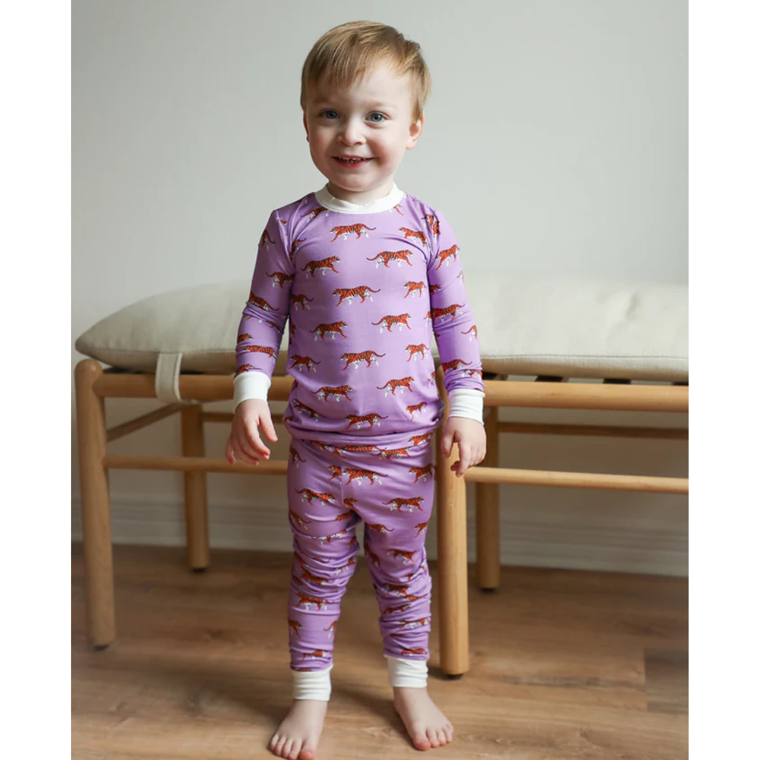 Southern Slumber Geaux Purple Bamboo 2 Piece PJ Set