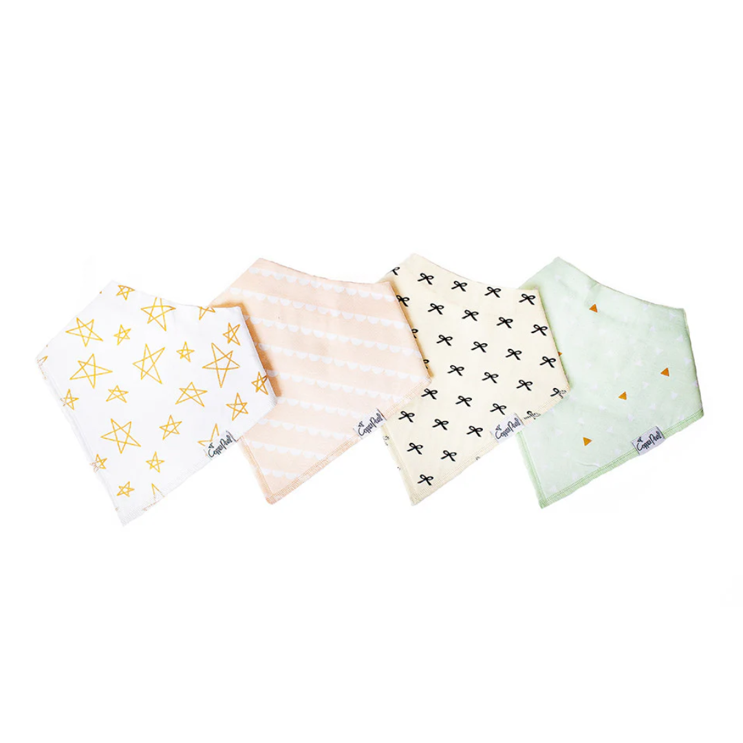 Baby Bandana Bib 4-Pack Set | Paris