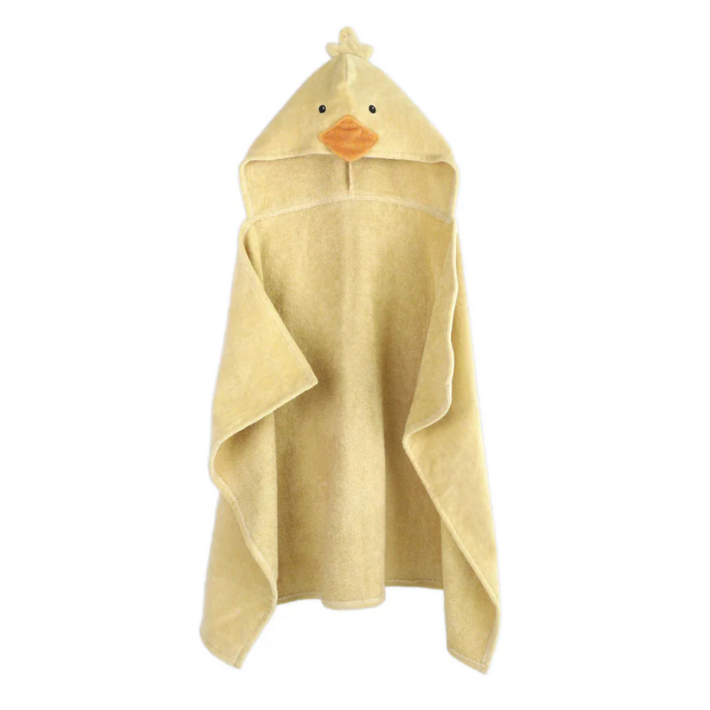 Yellow Puddles Duck Hooded Towel