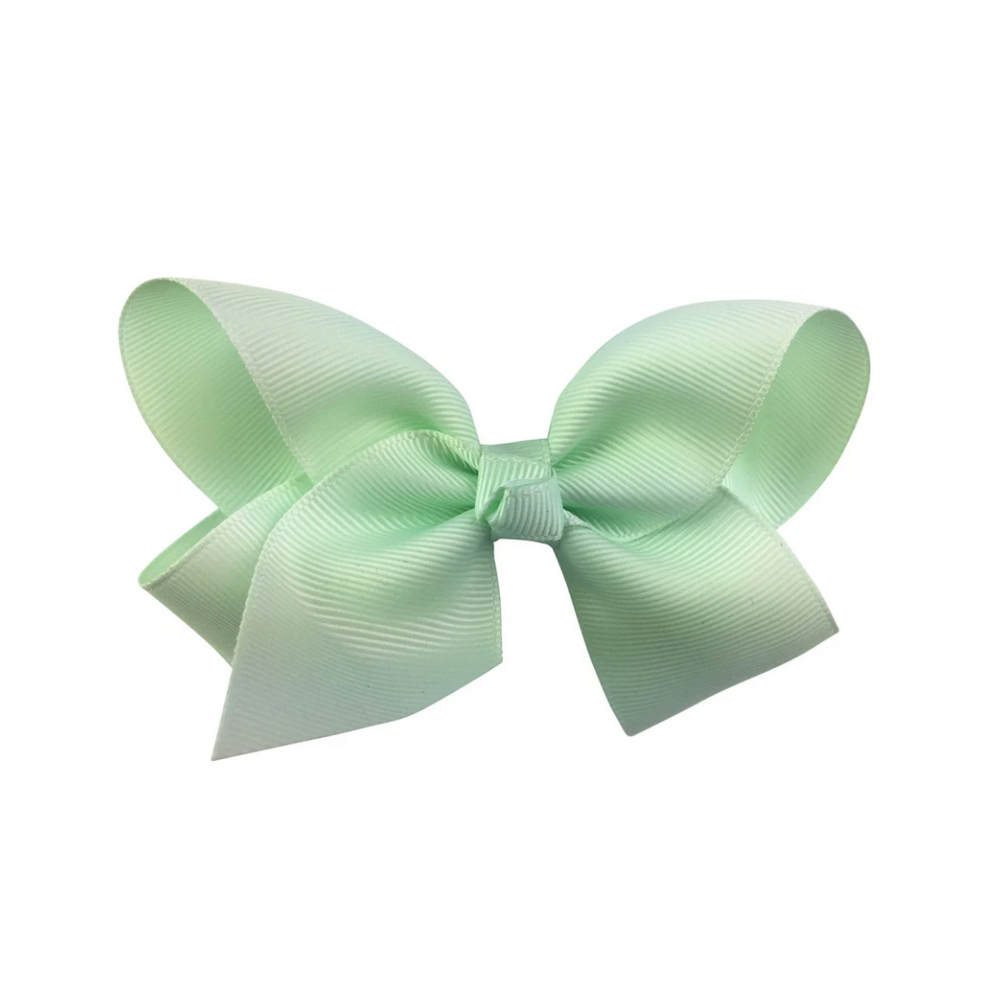 Baby Wisp Americana Boutique Ribbon Bow Alligator Clip | Ice Mint