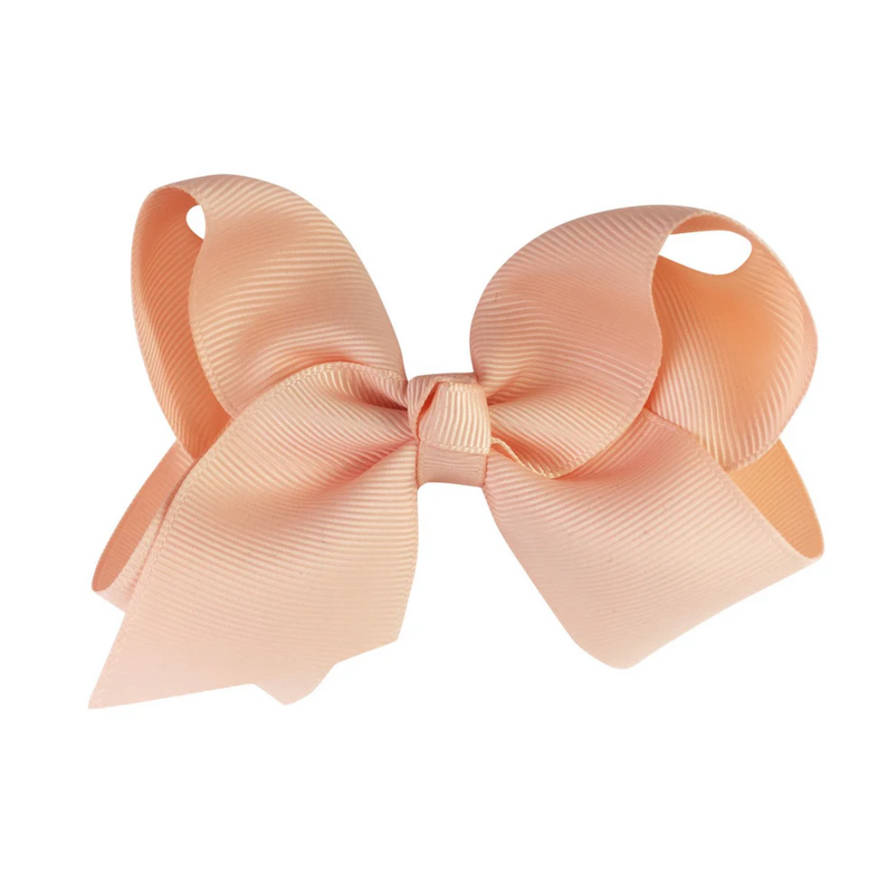 Baby Wisp Americana Boutique Ribbon Bow Alligator Clip  | Peach