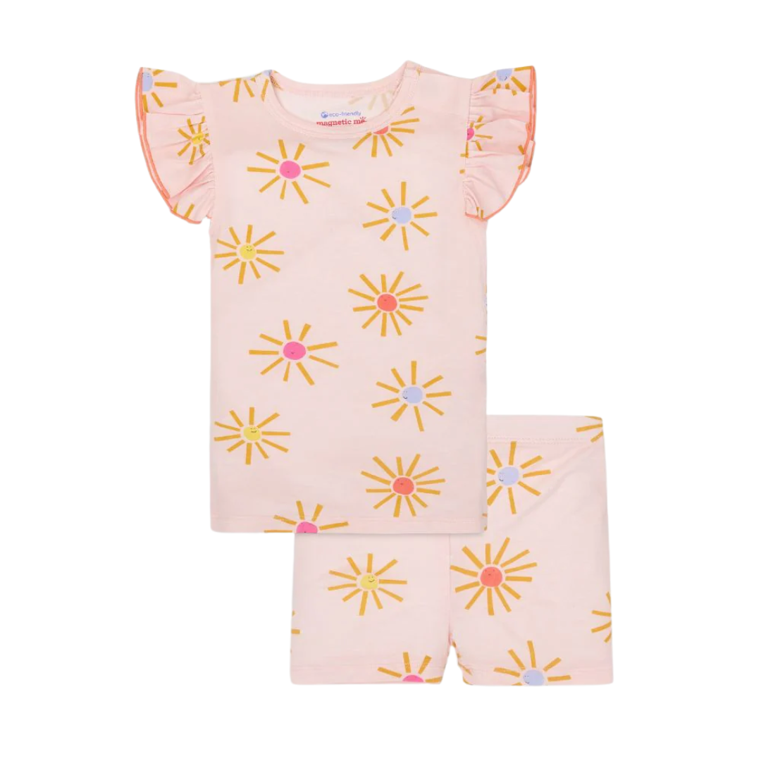 Put on Your Sunnies Modal Ruffle Short Sleeve Short Pajamas