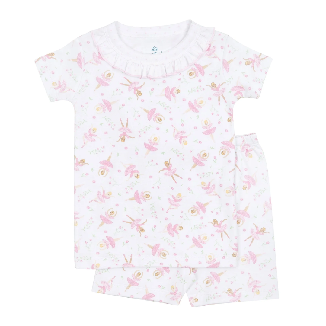 Twinkle Toes Pink Ruffle Short Pajamas