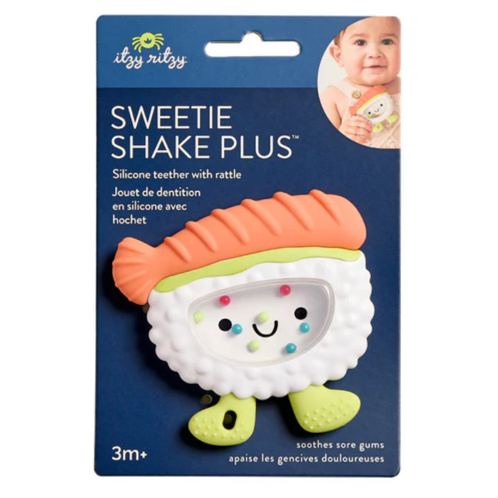Itzy Ritzy Sweetie Shake Plus Teething + Rattle Toy | Sushi
