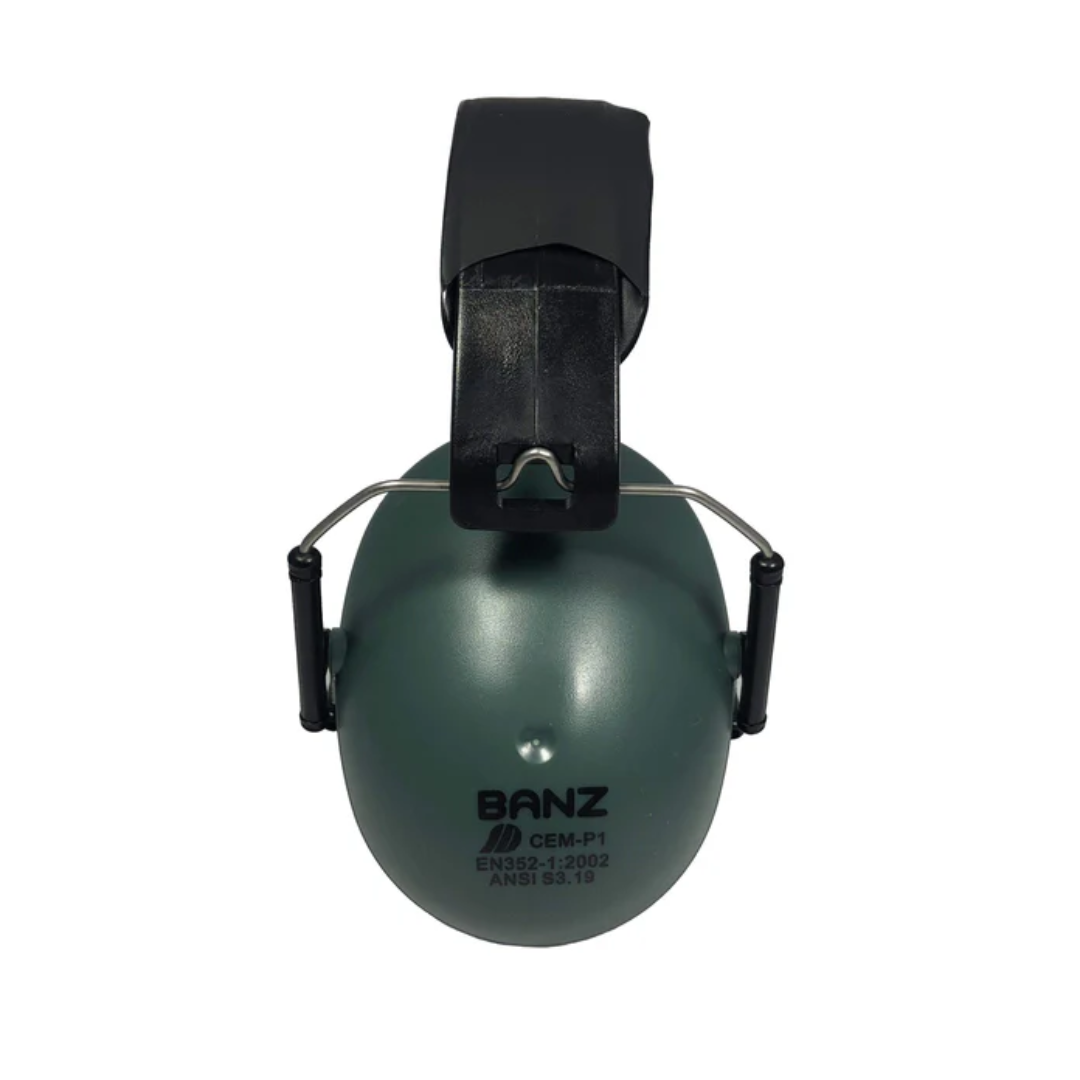 Banz Hear No Blare Kids Earmuffs (Ages 2-12) Dark Green