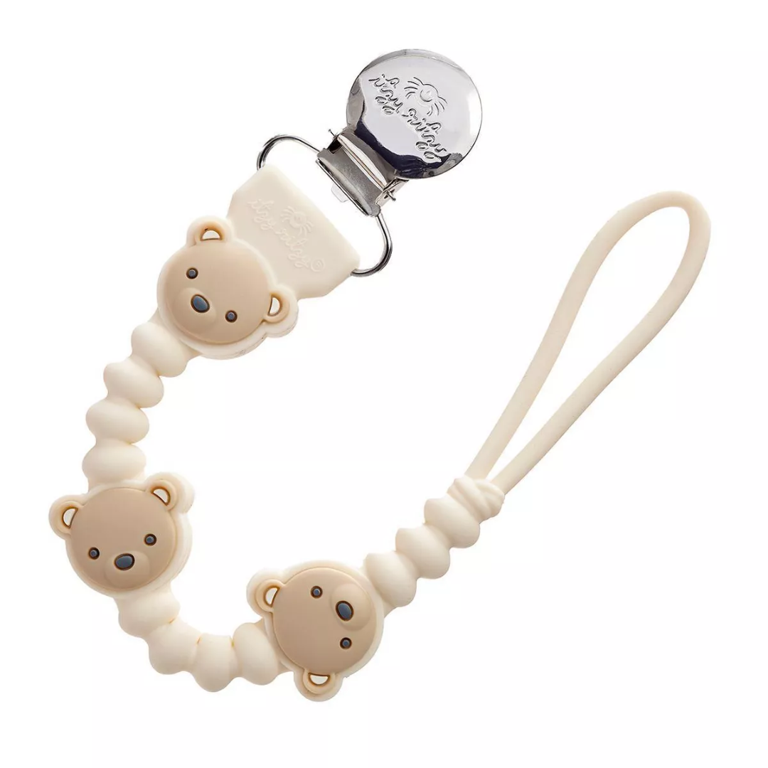 Sweetie Strap Plus Toy and Paci Clip | Teddy Bear