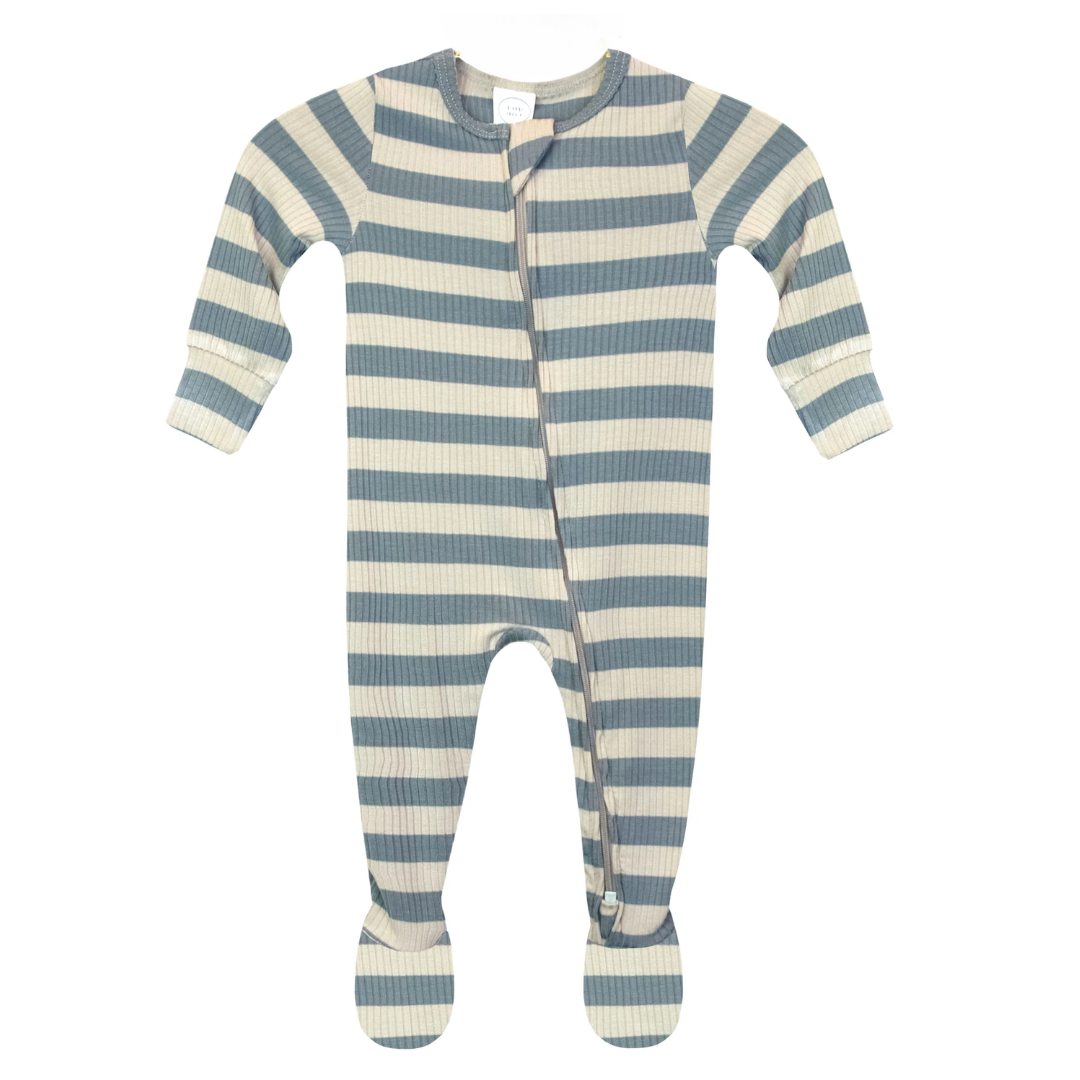 Lou Lou and Company Lincoln Ribbed Zipper Footie