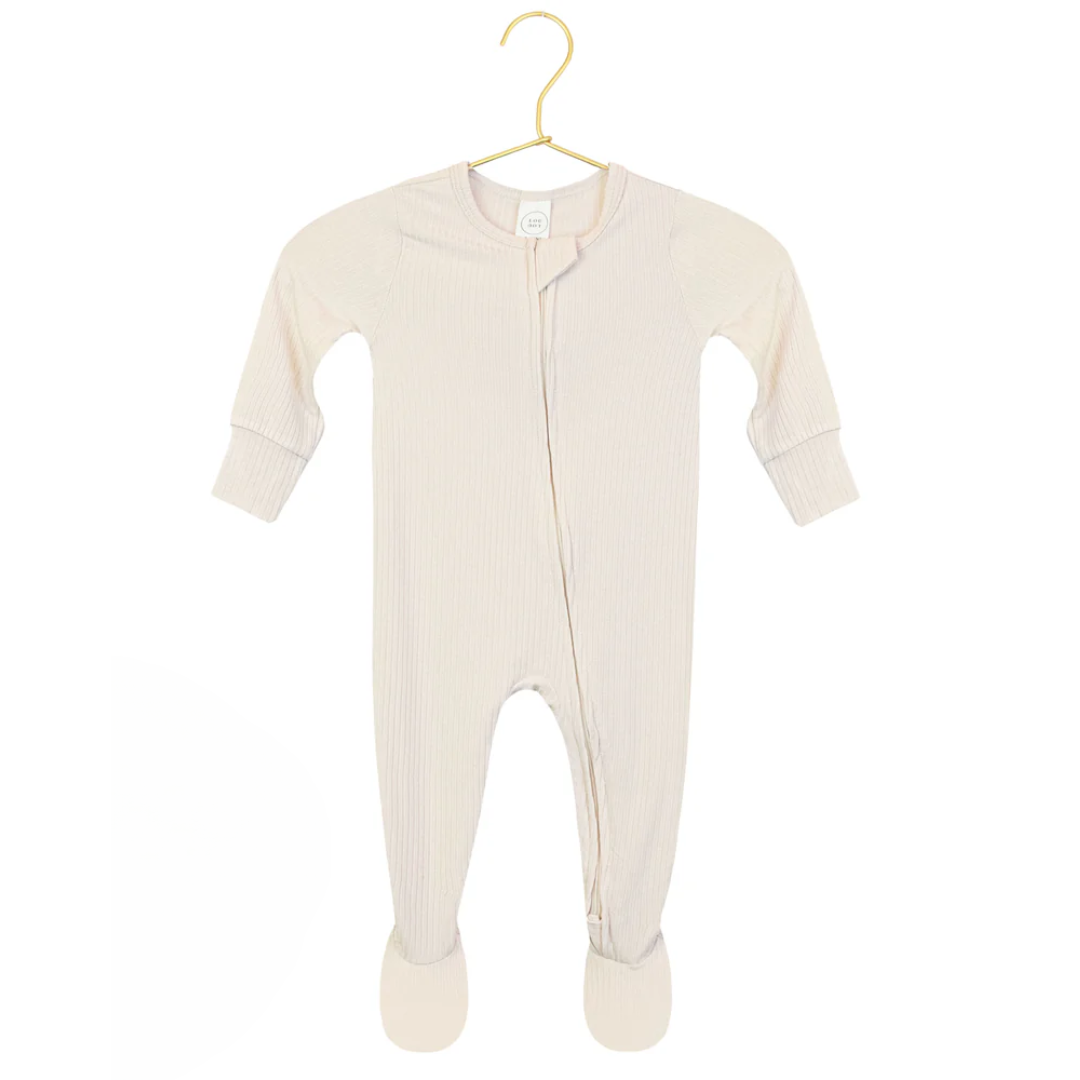Lou Lou and Company Cove Ribbed Zipper Footie