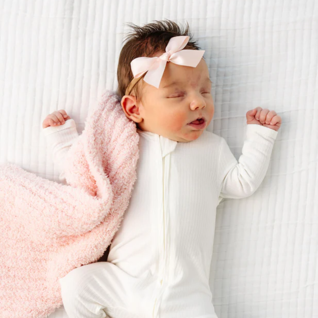 Satin Bow - Blush Headband