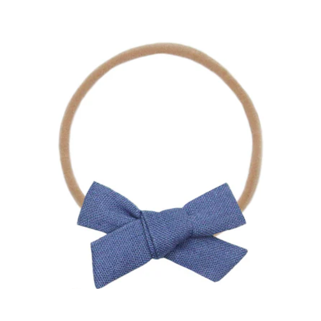 Lou Lou and Company Linen Bow - Cadet Headband