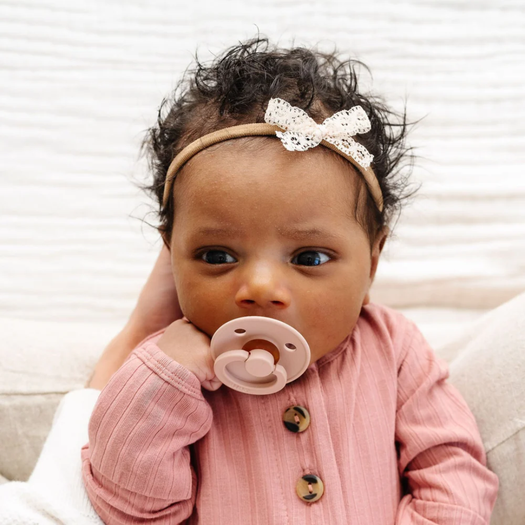 Lou Lou and Company Lace Bow - Mini Cream Headband