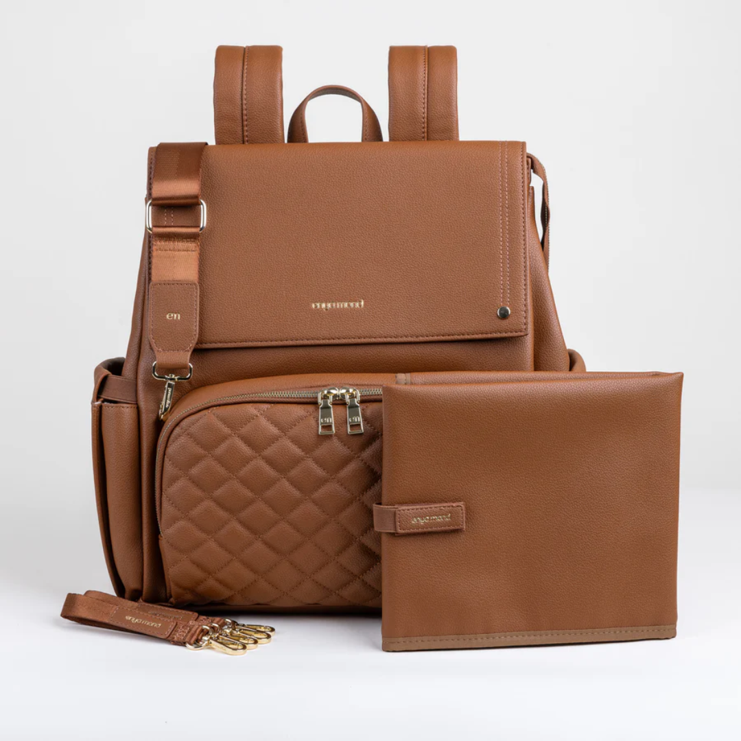 Enya Mond Luna Vegan Leather Parenting Bag with Changing Pad