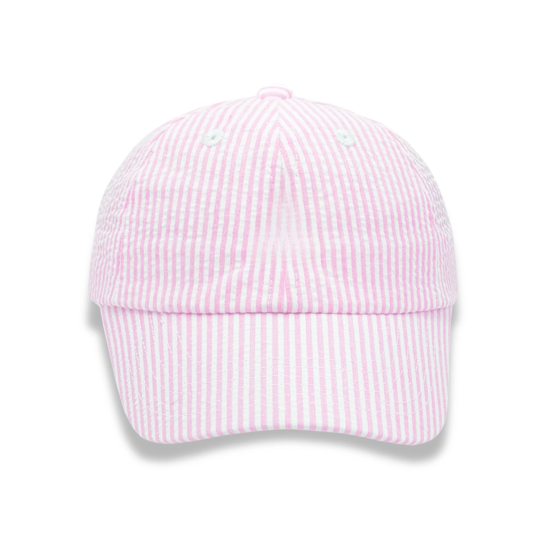 Baseball Hat | Pink Seersucker