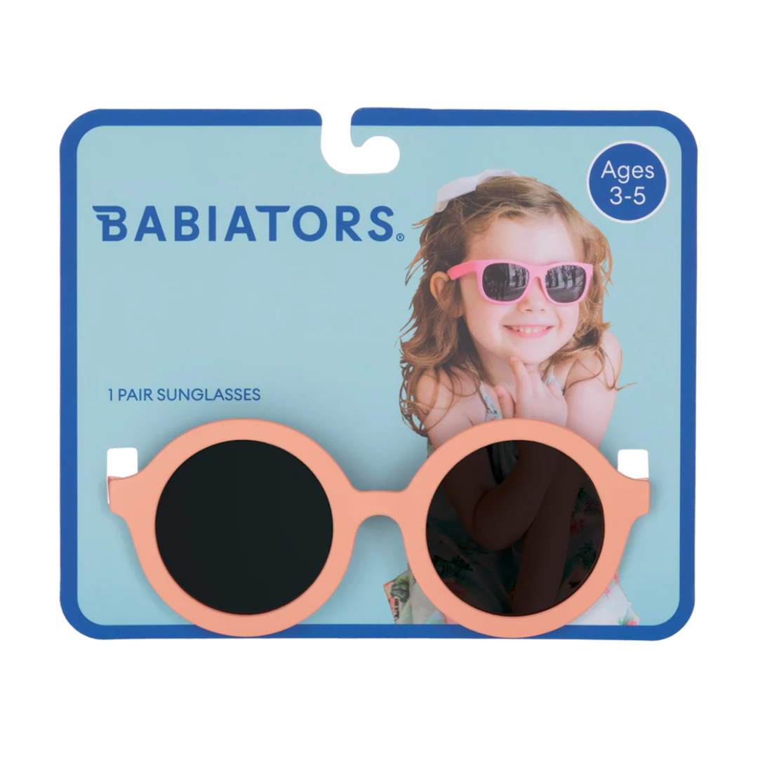 Peach Euro Round Kids UV Sunglasses | Hangtag (0-2yr)