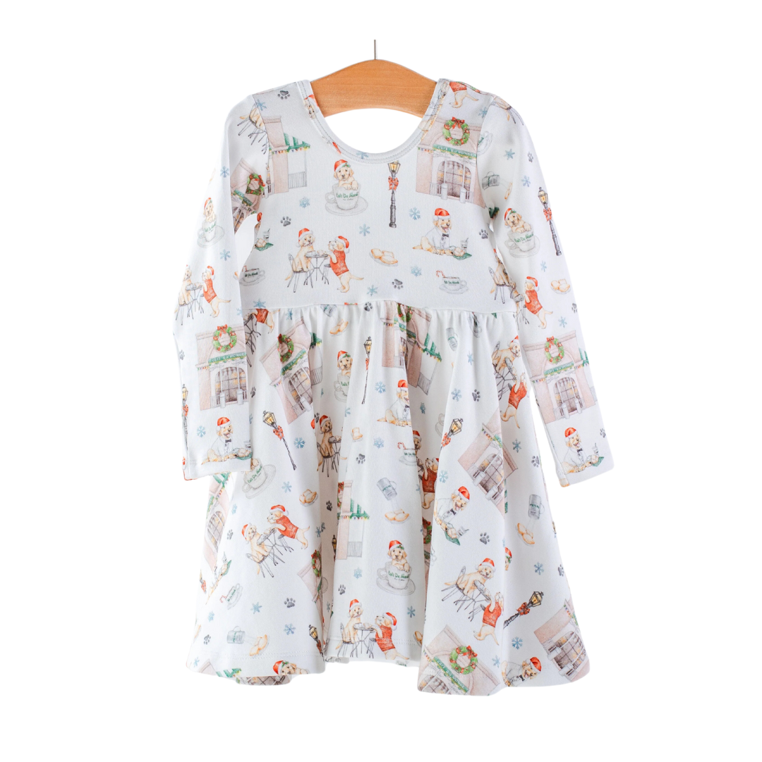 Beignet Holiday Organic Cotton Twirl Dress