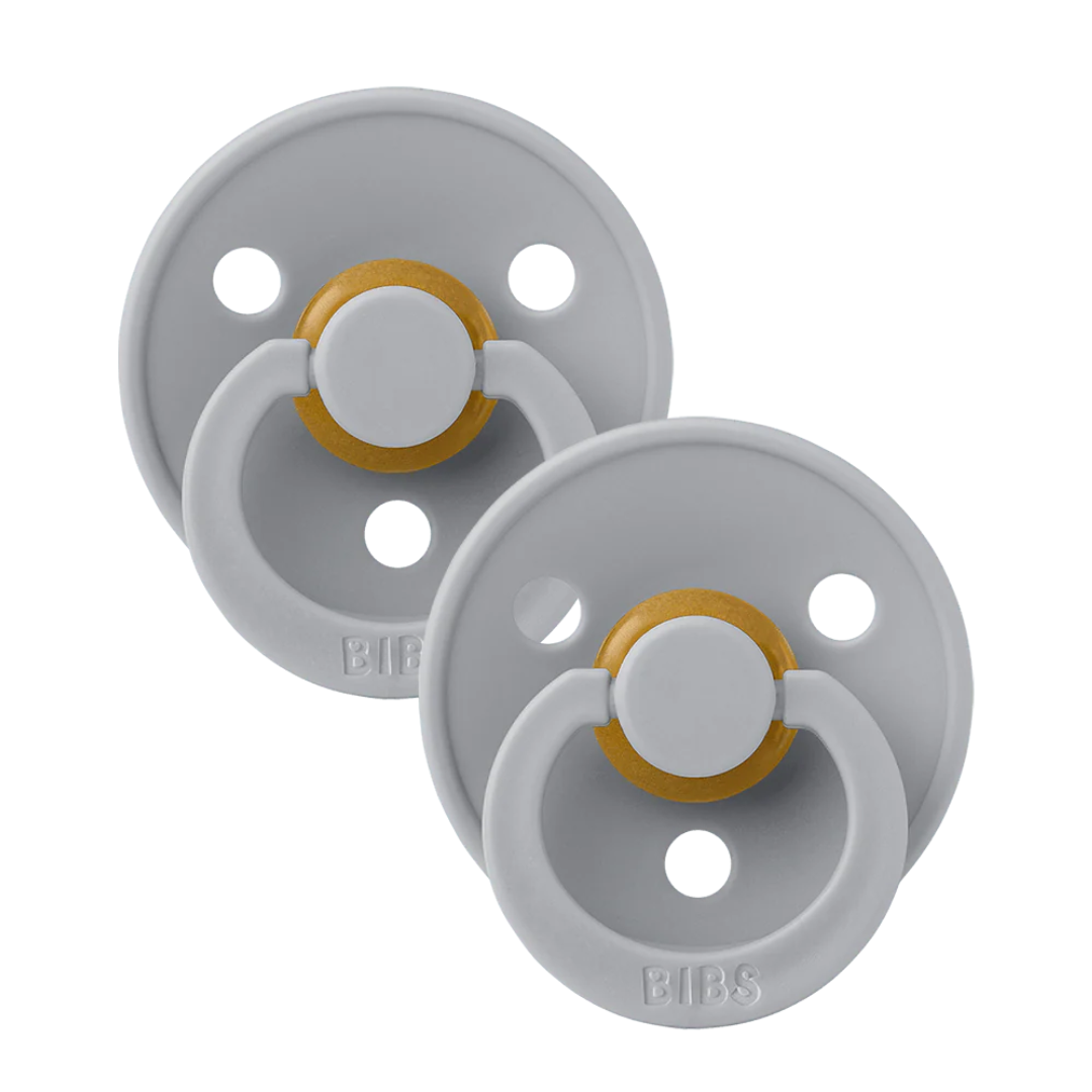 BIBS Original Natural Rubber Round Pacifier (2 Pack) | Cloud | Cloud