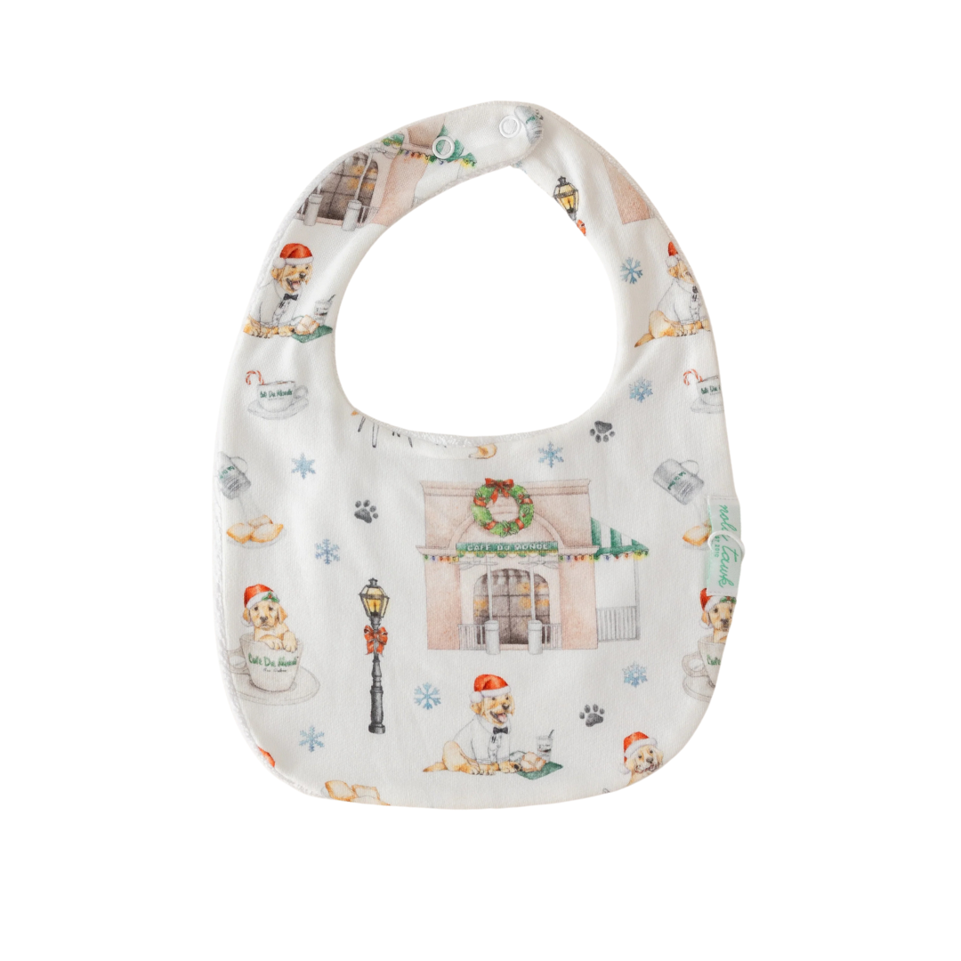 Beignet Holiday Organic Cotton Bib