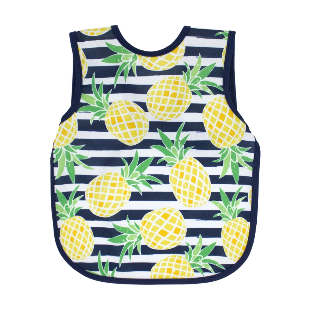 Bapron Bib Apron | Toddler (6m-3T) | Summer Stripes Pineapple