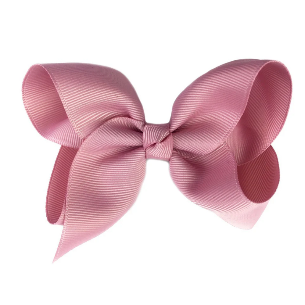 Baby Wisp Americana Boutique Ribbon Bow Alligator Clip Rose Quartz